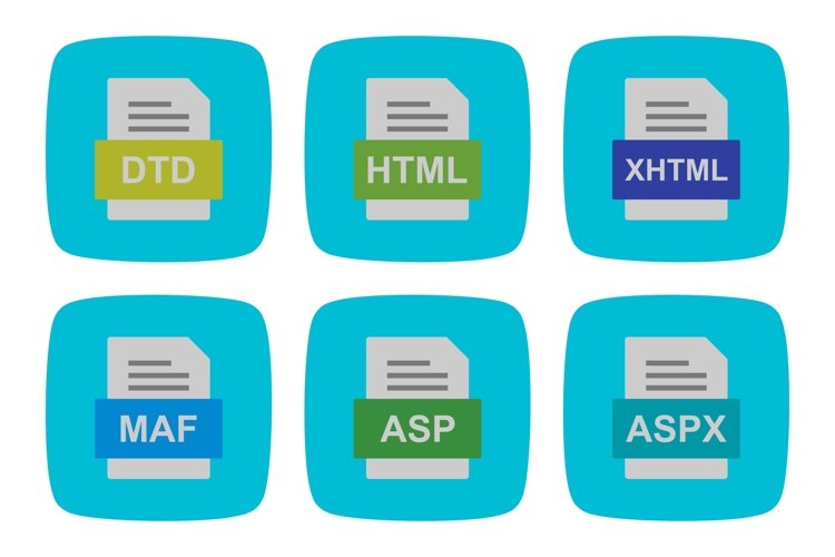 Set Of File Formats Icons example image 1