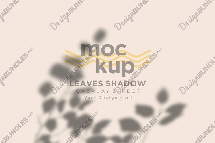 Leaves Shadow Overlay Effect Mockup example image 1