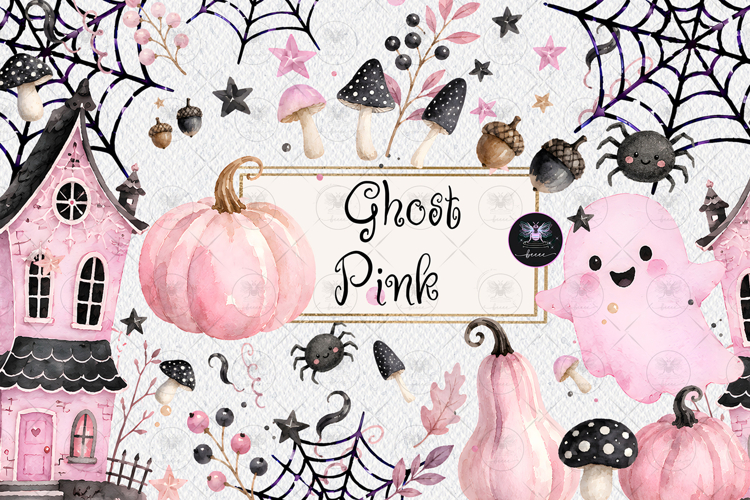 Halloween Ghost Pink Clipart