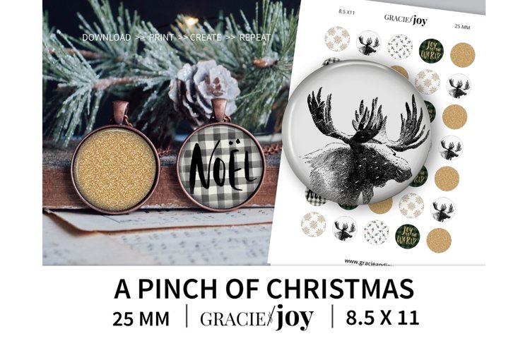 A pinch of Christmas 25 MM digital collage sheet example image 1