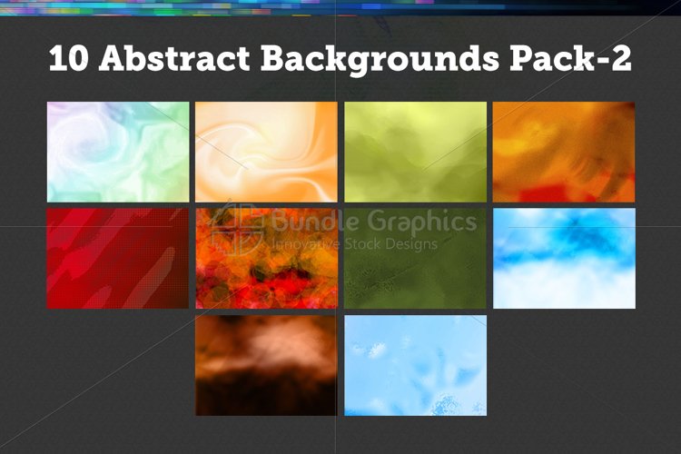 10 Abstract Backgrounds – Pack-2 example image 1