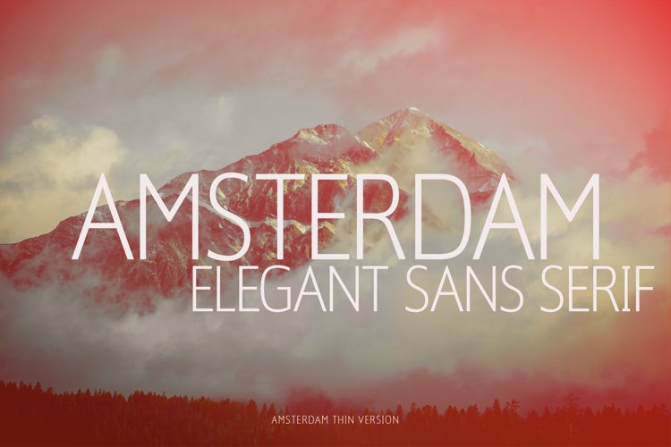 Amsterdam Thin Versionl Elegant font sans serif example image 1