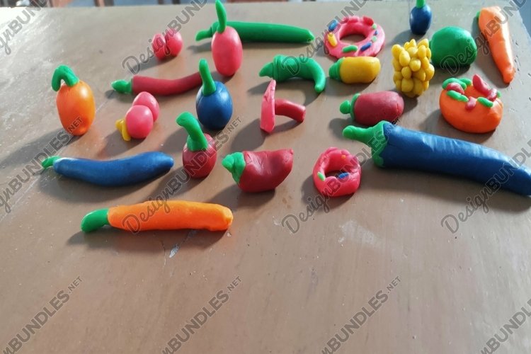 beautiful landscape of work made of plasticine example image 1