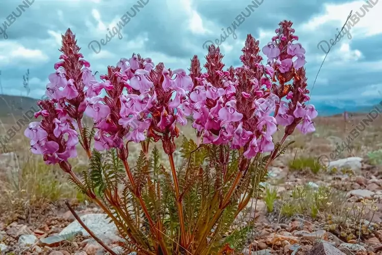 Closeup shot of Pedicularis flowers growing in a meadow