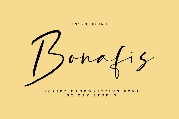 Bonafis - Script Handwritten Font example image 1