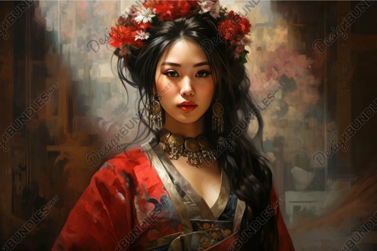 Family-oriented Traditional asian woman. Generate Ai example image 1