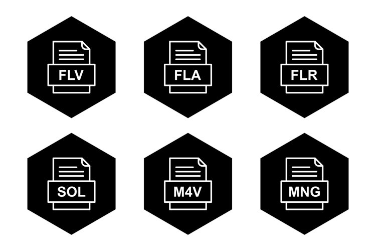 Set Of File Formats Icons