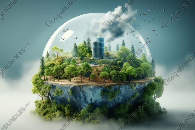 Save planet concept Background Wallpaper example image 1