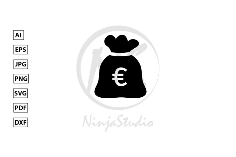 Money Sack Icon In Flat Style Vector example image 1