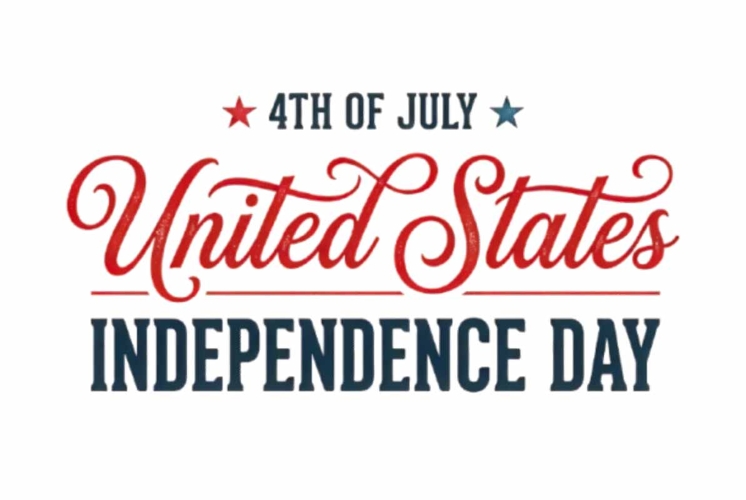 Happy 4TH JULY Retro typography design