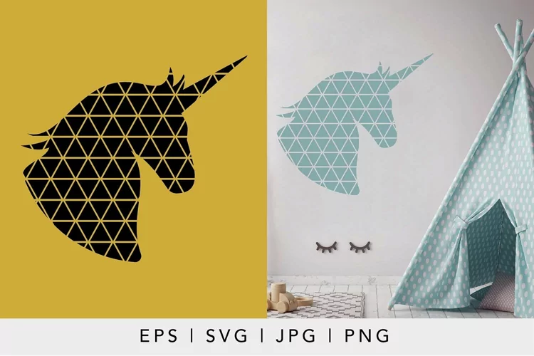 Geometric Unicorn SVG illustration | Geometric Animals SVG