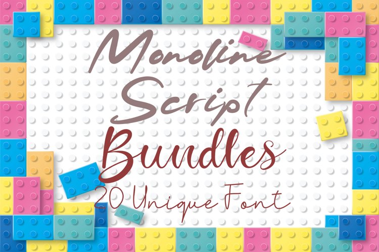 Monoline Script Bundle Vol 1 example image 1