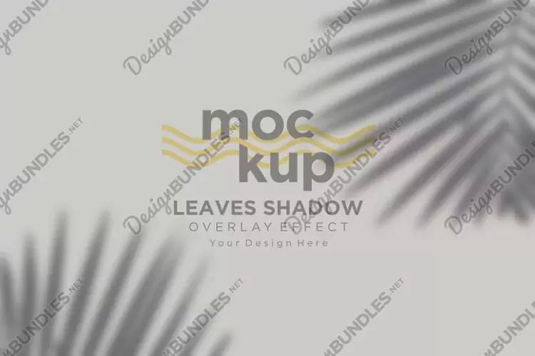 Leaves Shadow Overlay Effect Mockup