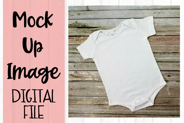 White Bodysuit on Wood Mock Up