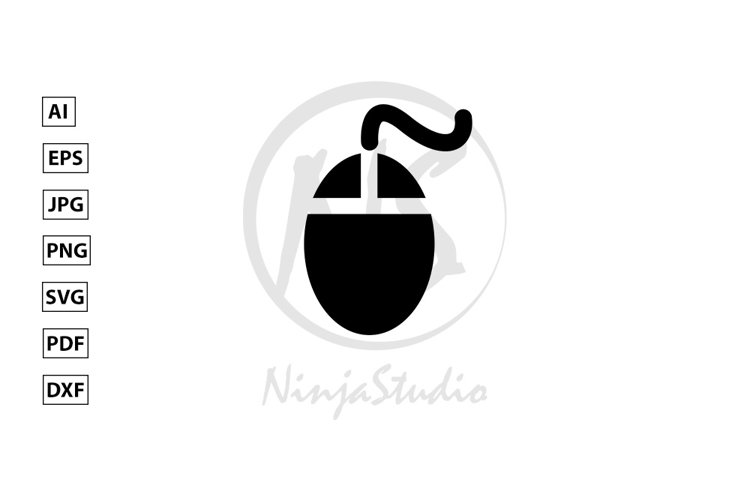 Mouse Icon In Flat Style Vector example image 1