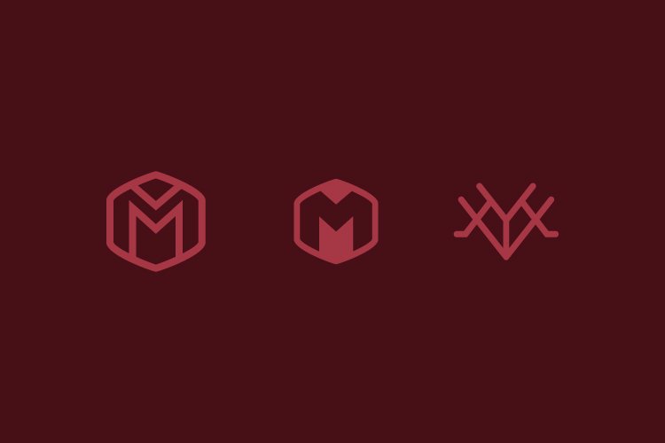 Set letter M simple logo example image 1