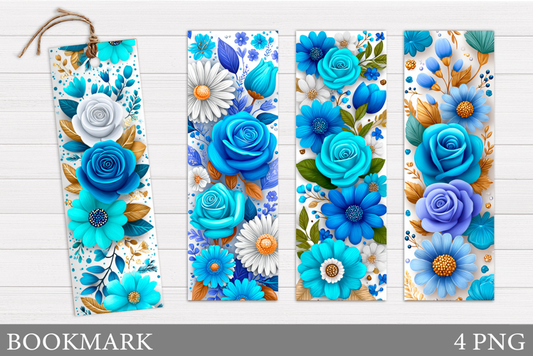 Roses Bookmark Design. Flowers Bookmark Sublimation