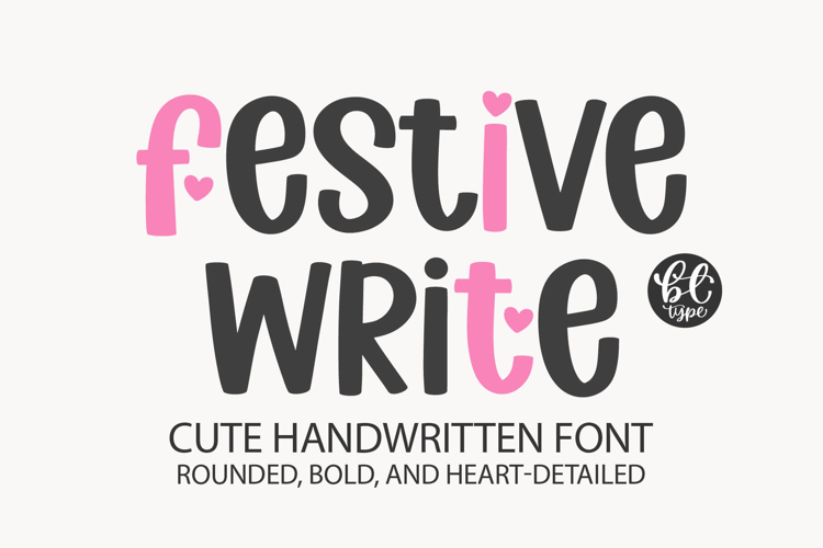Festive Write- A Cute handwritten font