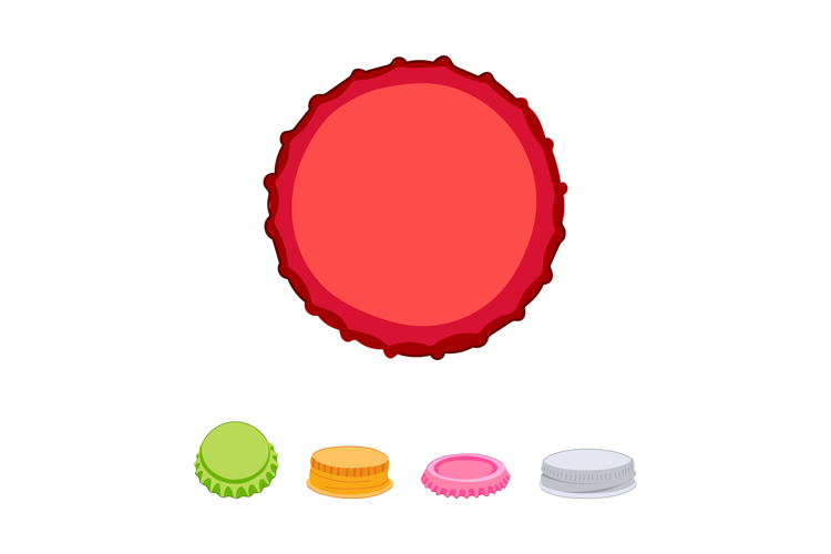 Bottle cap collection demonstrating various colors and style