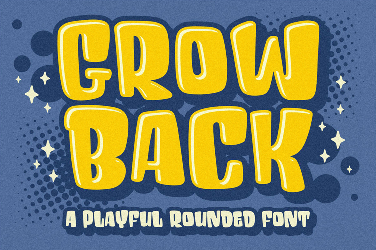 Grow Back - A Playful Rounded Font