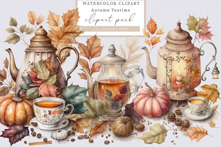 Autumn clipart, Tea sublimation, Sublimation