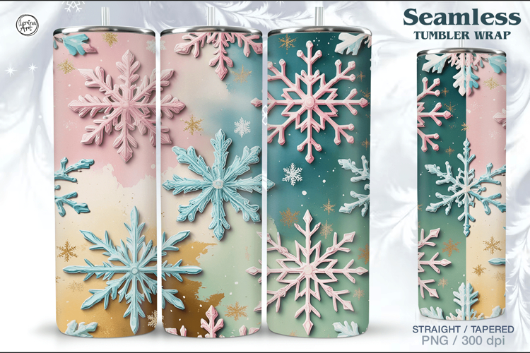 Christmas Seamless Tumbler Wrap 20 oz