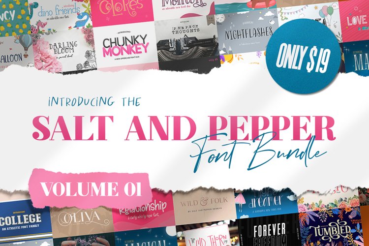 The Salt & Pepper Font Bundle - Volume One example image 1