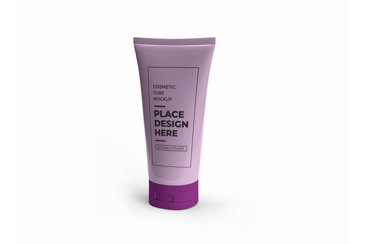 Cosmetic Cream Tube Packaging 3D Mockup Template Photoshop