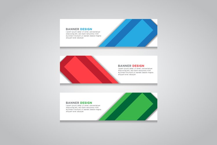 Vector abstract design web banner template