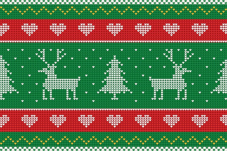 Nordic Knitted Christmas Pattern example image 1