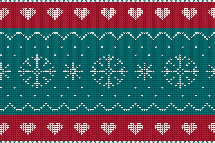 Nordic Knitted Christmas Pattern example image 1