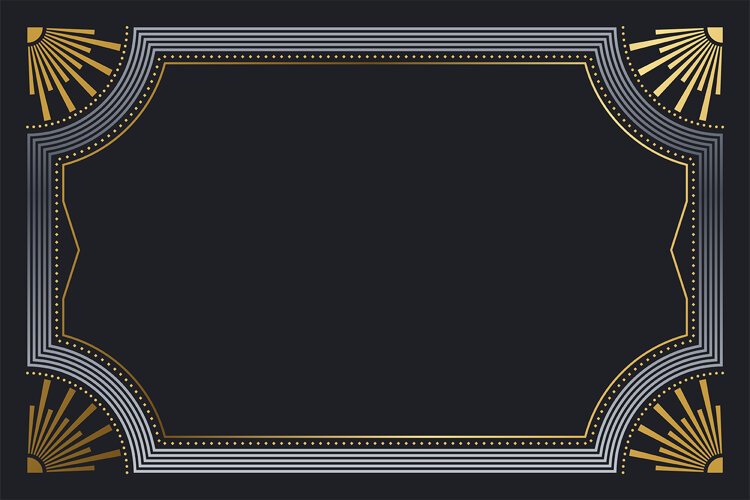 Luxury Art Deco Gold Frame Border example image 1