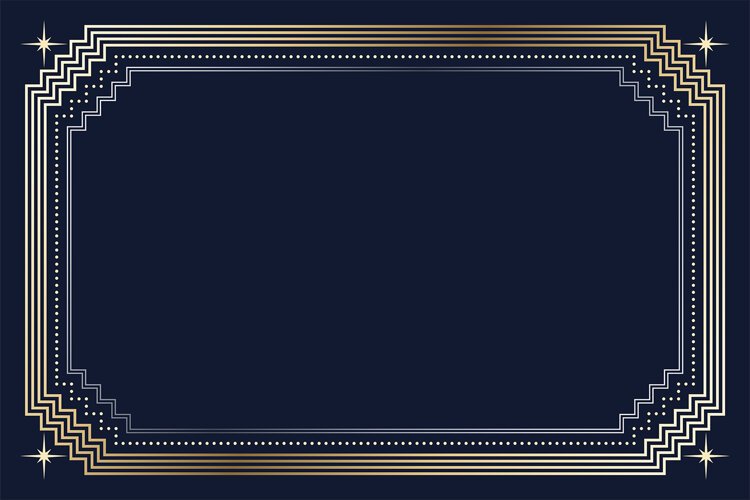Luxury Art Deco Gold Frame Border example image 1