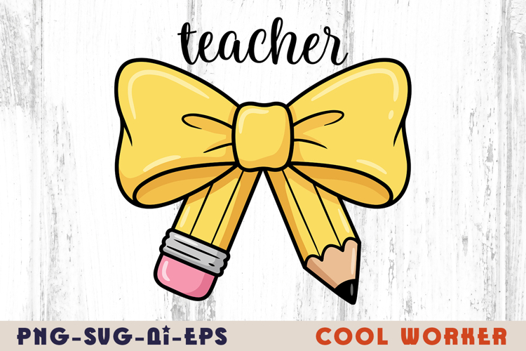 Teacher Pencil Bow