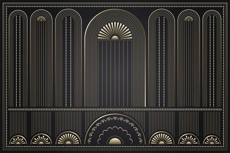 Art Deco Gold Geometric Background