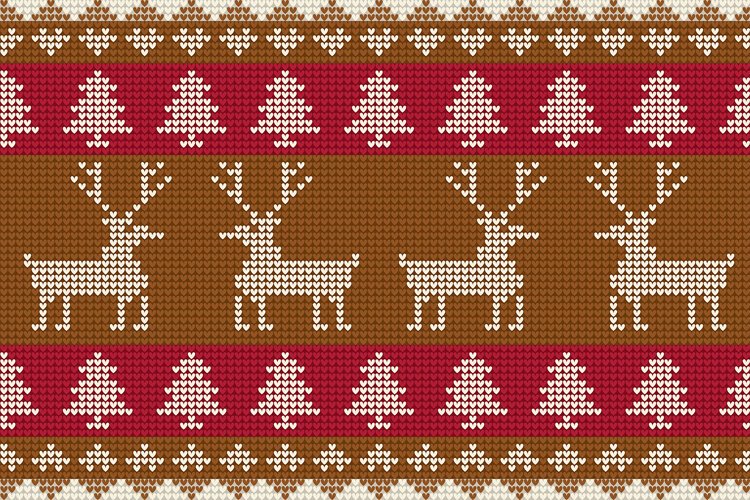 Nordic Knitted Christmas Pattern example image 1