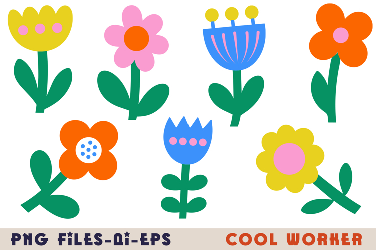 Folk Flower Clipart