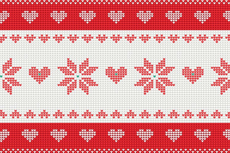 Nordic Knitted Christmas Pattern example image 1