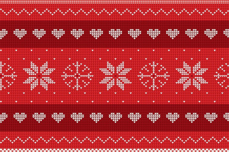 Nordic Knitted Christmas Pattern example image 1
