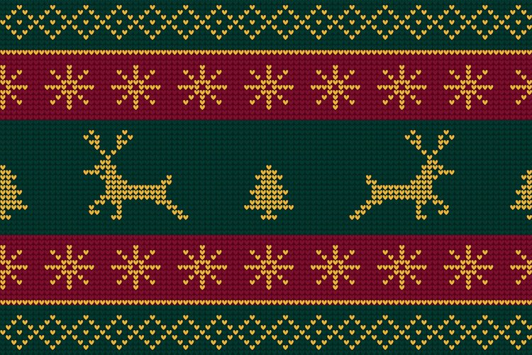 Nordic Knitted Christmas Pattern example image 1