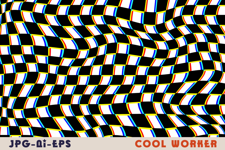 Wavy Checkerboard Pattern