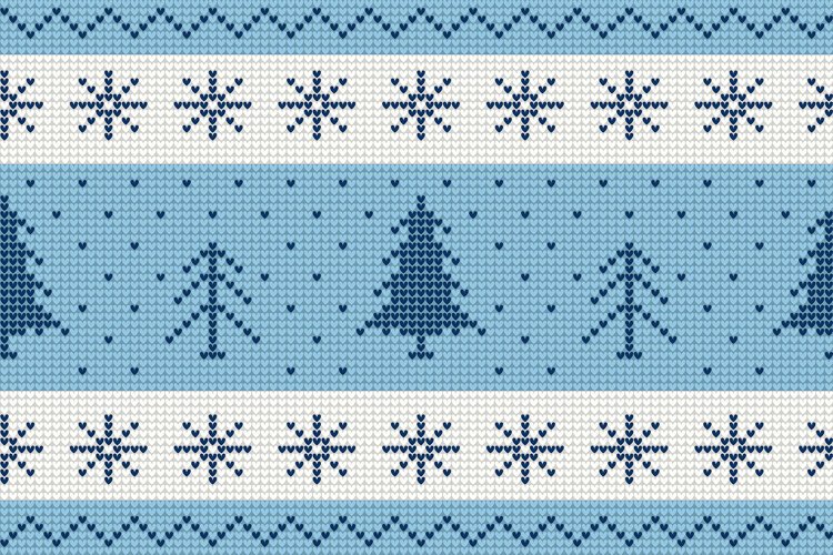 Nordic Knitted Christmas Pattern example image 1