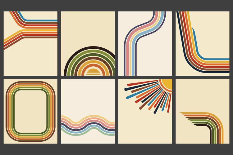 Retro 70s Striped Lines example image 1