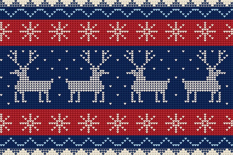 Nordic Knitted Christmas Pattern example image 1