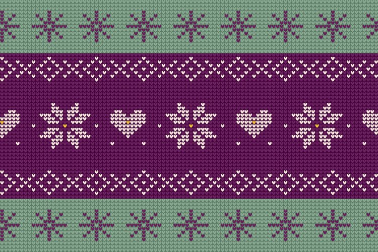 Nordic Knitted Christmas Pattern example image 1