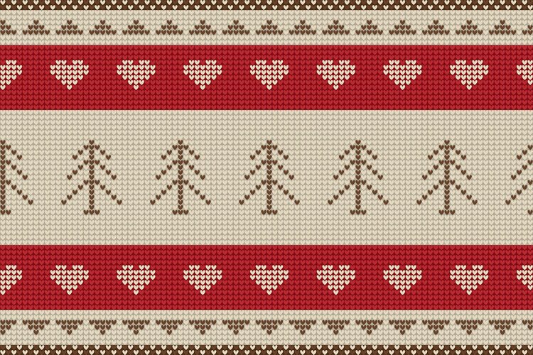 Nordic Knitted Christmas Pattern example image 1