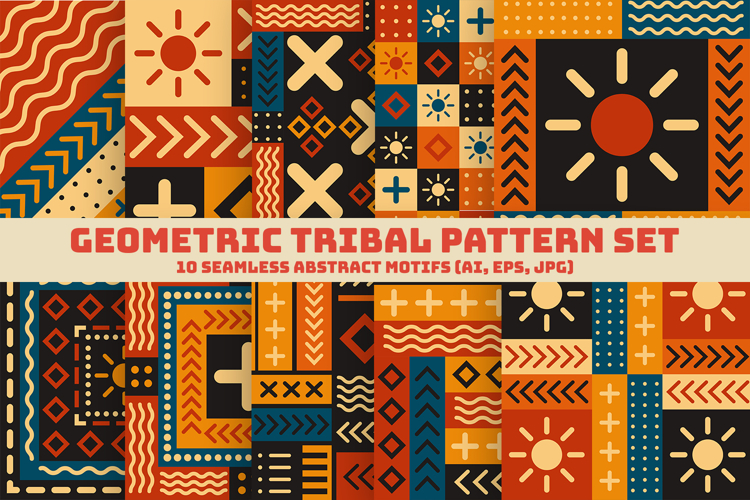 Geometric Tribal Pattern Set
