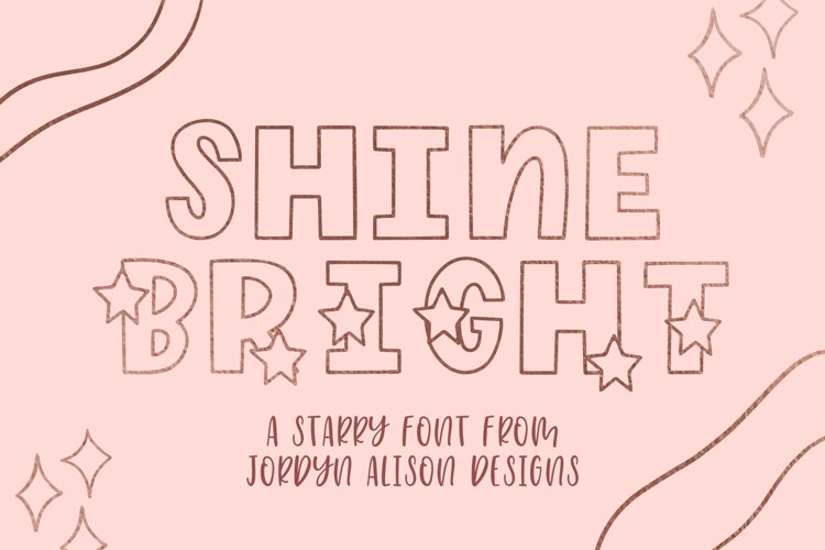Shine Bright, Star Font example image 1
