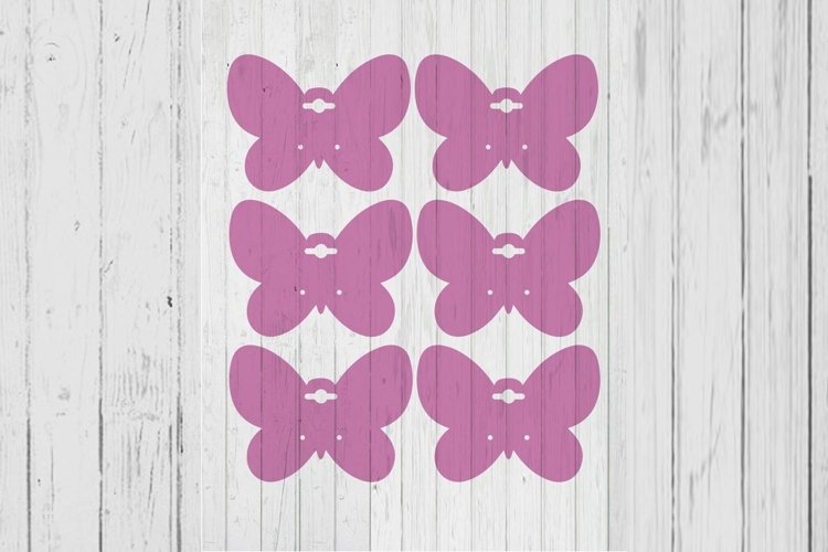 Butterfly earring card template dxf svg png ai files example image 1