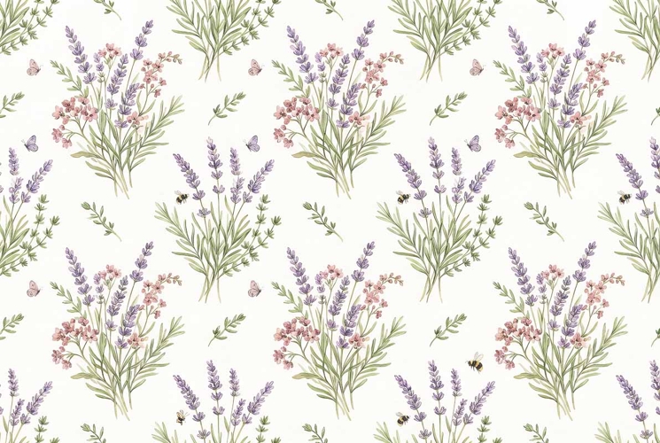 Watercolor seamless repeat pattern Mothers Day
